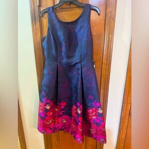 Adrianna Papell Border Jacquard dress